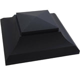 NUVO IRON 6 in. x 6 in. Black Plastic Pyramid Post Cap (24-Pack)