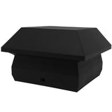 NUVO IRON 4 in. x 4 in. Black Plastic Pyramid Post Cap (24-Pack)