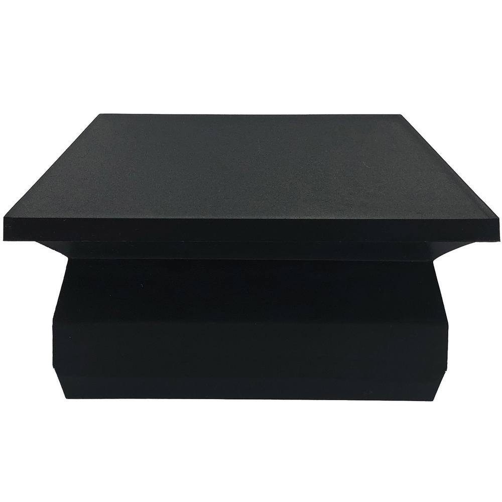 NUVO IRON 4 in. x 4 in. Black Plastic Pyramid Post Cap (24-Pack)