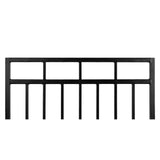 NUVO IRON 2.75 ft. x 3.83 ft. Benitoite Profile Black Iron Center Point Fence Gate