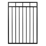NUVO IRON 2.75 ft. x 3.83 ft. Benitoite Profile Black Iron Center Point Fence Gate