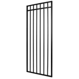 NUVO IRON 2.75 ft. x 5.67 ft. Coral Profile Black Iron Flat Top Fence Gate