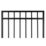NUVO IRON 2.75 ft. x 5.67 ft. Coral Profile Black Iron Flat Top Fence Gate
