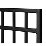 NUVO IRON 2.75 ft. x 5.67 ft. Coral Profile Black Iron Flat Top Fence Gate