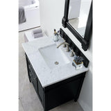 James Martin Vanities Brittany Black Onyx Rectangular Wall Mirror 21.7 x 39.2 Inches