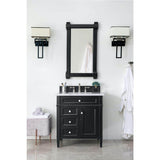 James Martin Vanities Brittany Black Onyx Rectangular Wall Mirror 21.7 x 39.2 Inches