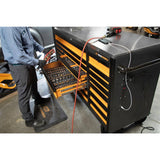 GEARWRENCH GSX 72 in. x 25 in. 18 Drawer Orange and Black Rolling Tool Cabinet with Stainless Steel Worktop and Black Pulls