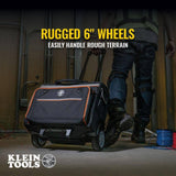 Klein Tools Tradesman Pro Rolling Tool Bag, 24 Pockets, 19 in. (Model 55452RTB)