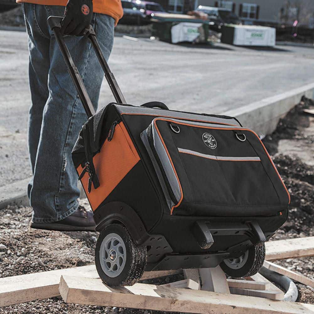 Klein Tools Tradesman Pro Rolling Tool Bag, 24 Pockets, 19 in. (Model 55452RTB)