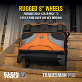 Klein Tools Tradesman Pro Tool Master Rolling Tool Bag, 22 in., 19 Pockets (Model 55473RTB)