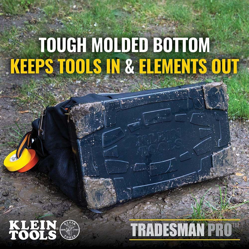 Klein Tools Tradesman Pro Wide-Open Tool Bag, 42 Pockets, 16-Inch (Model 55469)