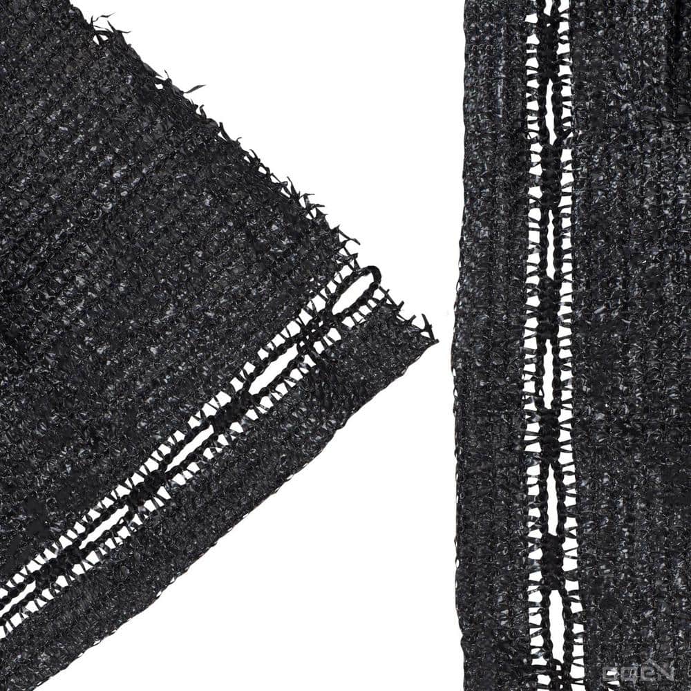 ORION 5 ft. x 50 ft. Black Privacy Fence Screen Netting Mesh with Reinforced Eyelets for Chain link Garden Fence