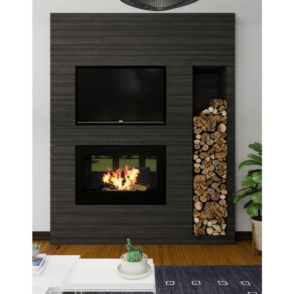 ORNAMENTAL 7/16 in. x 3-1/2 in. x 96 in. Prestained Black Wood Casing Moulding