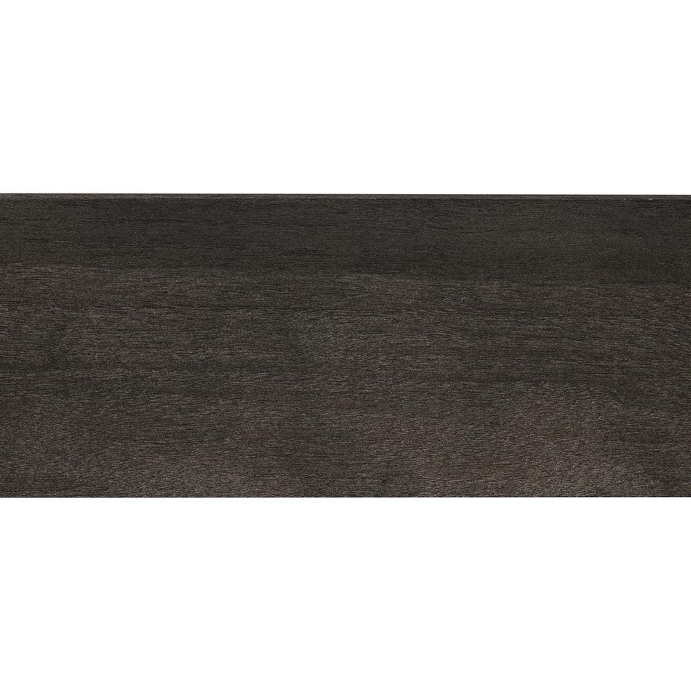 ORNAMENTAL 7/16 in. x 3-1/2 in. x 96 in. Prestained Black Wood Casing Moulding