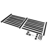 38 in. W x 46 in. H Black Outdoor No Dig Fence Poly Plastic Picket Fence Panel Decorative Garden Privacy Fence(4-Pack)