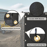 Privacy Fence Screen 5 x 300 ft. Black Customized Outdoor Mesh Panels for Backyard, Construction Site with Zip Ties