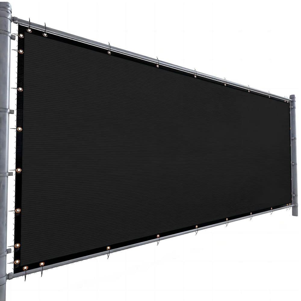 Privacy Fence Screen 5 x 300 ft. Black Customized Outdoor Mesh Panels for Backyard, Construction Site with Zip Ties