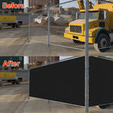 Privacy Fence Screen 8 x 200 ft. Black Customized Outdoor Mesh Panels for Backyard, Construction Site with Zip Ties