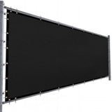 Privacy Fence Screen 8 x 200 ft. Black Customized Outdoor Mesh Panels for Backyard, Construction Site with Zip Ties