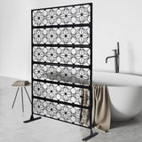 Outdoor Privacy Screens and Panels for Patio Metal Privacy Fence Screen with Freestanding Decorative Room Divider