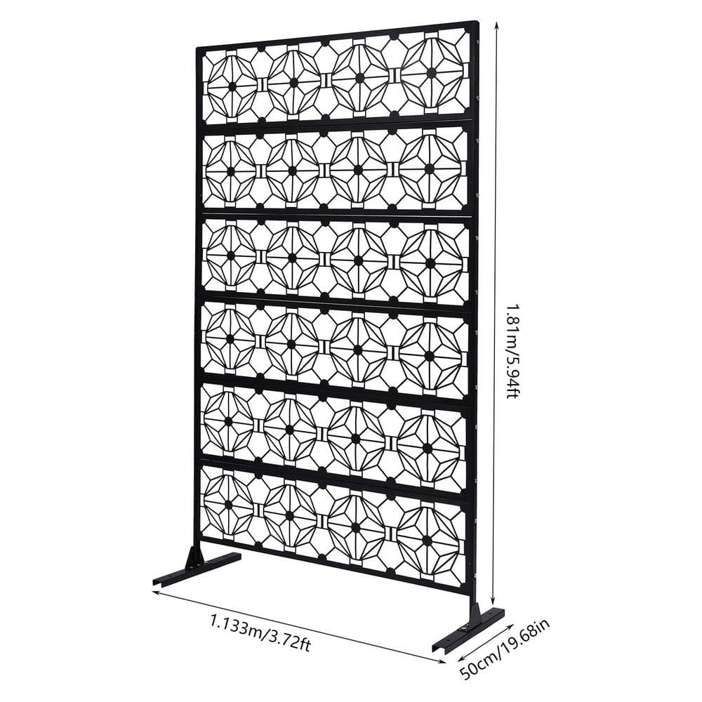 Outdoor Privacy Screens and Panels for Patio Metal Privacy Fence Screen with Freestanding Decorative Room Divider