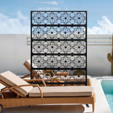 Outdoor Privacy Screens and Panels for Patio Metal Privacy Fence Screen with Freestanding Decorative Room Divider