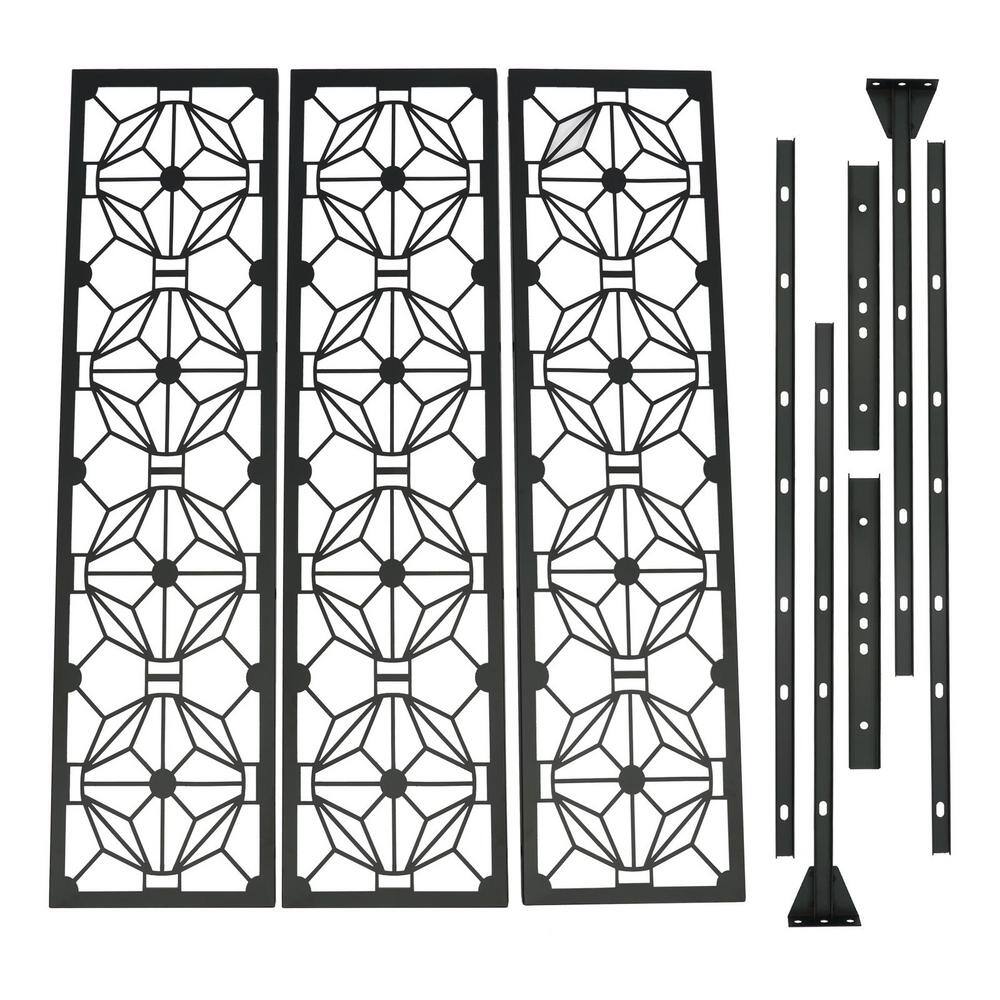 Outdoor Privacy Screens and Panels for Patio Metal Privacy Fence Screen with Freestanding Decorative Room Divider