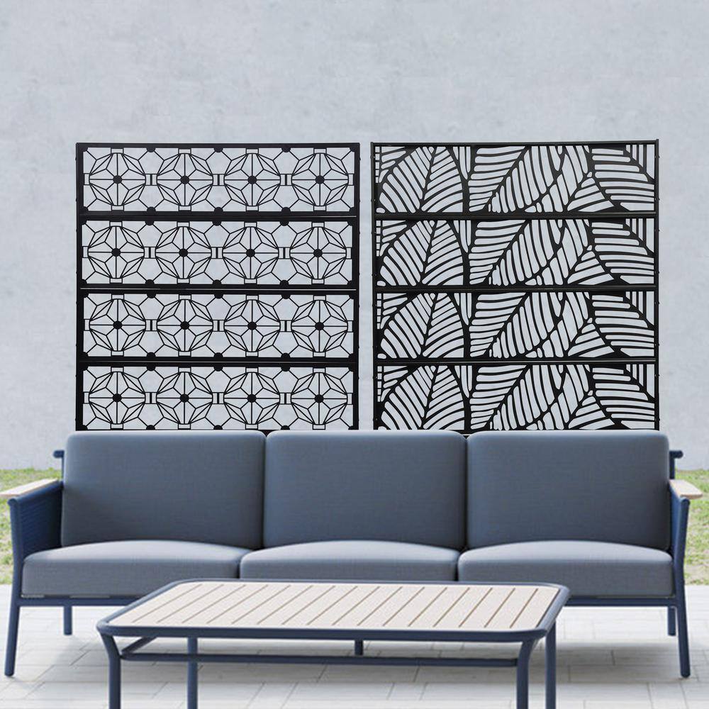 Outdoor Privacy Screens and Panels for Patio Metal Privacy Fence Screen with Freestanding Decorative Room Divider