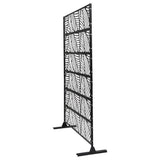 5.94 ft. x 3.72 ft. Black Hollow Outdoor Privacy Screens Freestanding Metal Privacy Fence Screen Decorative Room Divider