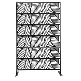 5.94 ft. x 3.72 ft. Black Hollow Outdoor Privacy Screens Freestanding Metal Privacy Fence Screen Decorative Room Divider