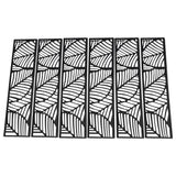 5.94 ft. x 3.72 ft. Black Hollow Outdoor Privacy Screens Freestanding Metal Privacy Fence Screen Decorative Room Divider