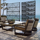 Black Steel Outdoor Privacy Screens for Patio Metal Privacy Fence Screen with Freestanding Decorative Room Divider