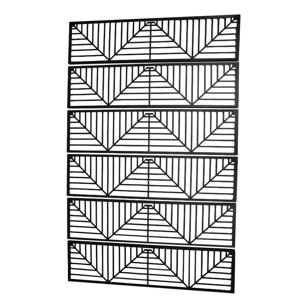 Black Steel Outdoor Privacy Screens for Patio Metal Privacy Fence Screen with Freestanding Decorative Room Divider