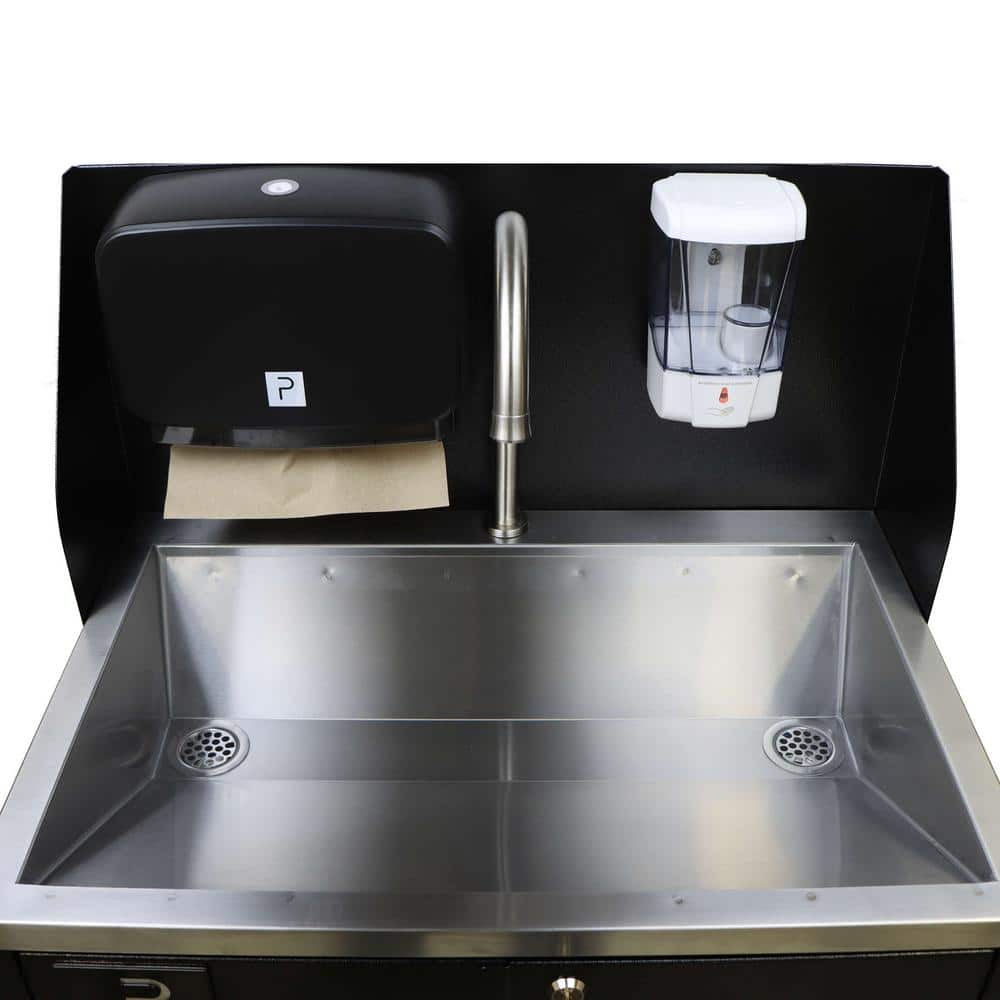 Paragon Pro Series Portable 5 Gallons 18.5 in. D x 26 in. Freestanding Laundry/Utility Sink Black