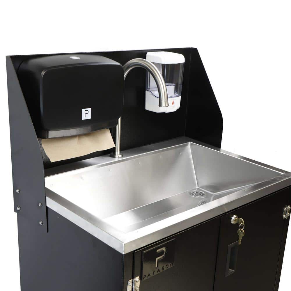 Paragon Pro Series Portable 5 Gallons 18.5 in. D x 26 in. Freestanding Laundry/Utility Sink Black