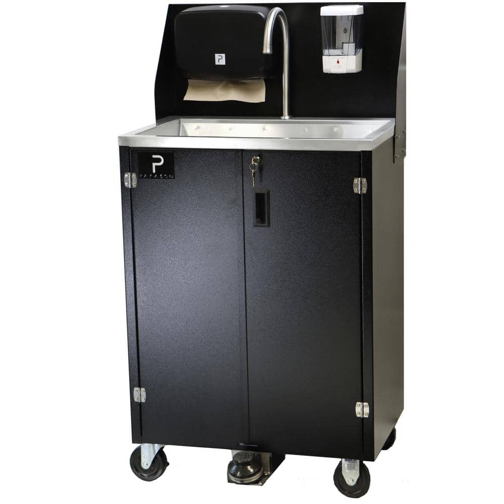 Paragon Pro Series Portable 5 Gallons 18.5 in. D x 26 in. Freestanding Laundry/Utility Sink Black