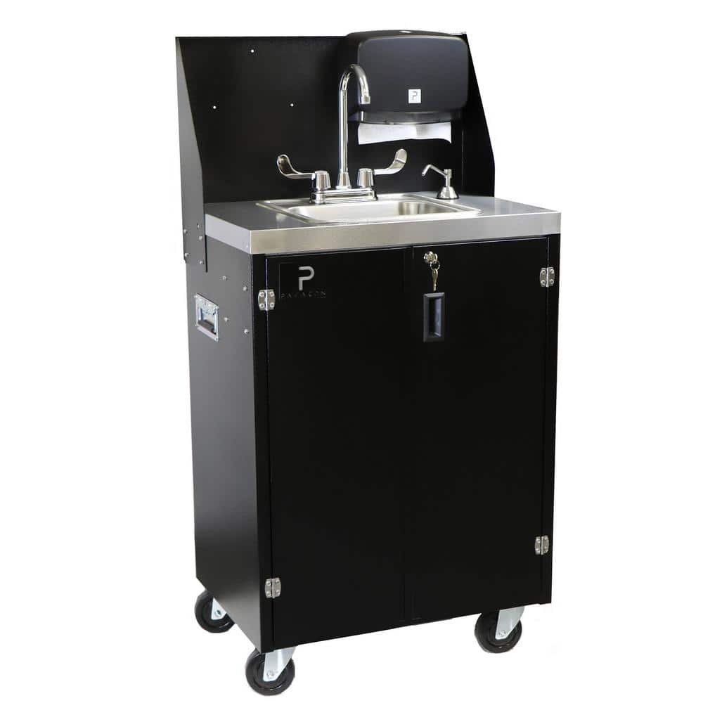 Paragon Electric Portable Sink with Cold, Hot Water and Internal Pump - Black