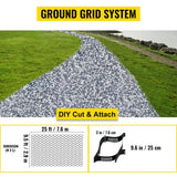 Unbranded Ground Grid 25 ft x 9.5 ft Rectangular Plastic Paver 1-Piece 237.5 sq. ft. 1885 lbs. Weight Limit & 3in. Depth Permeable