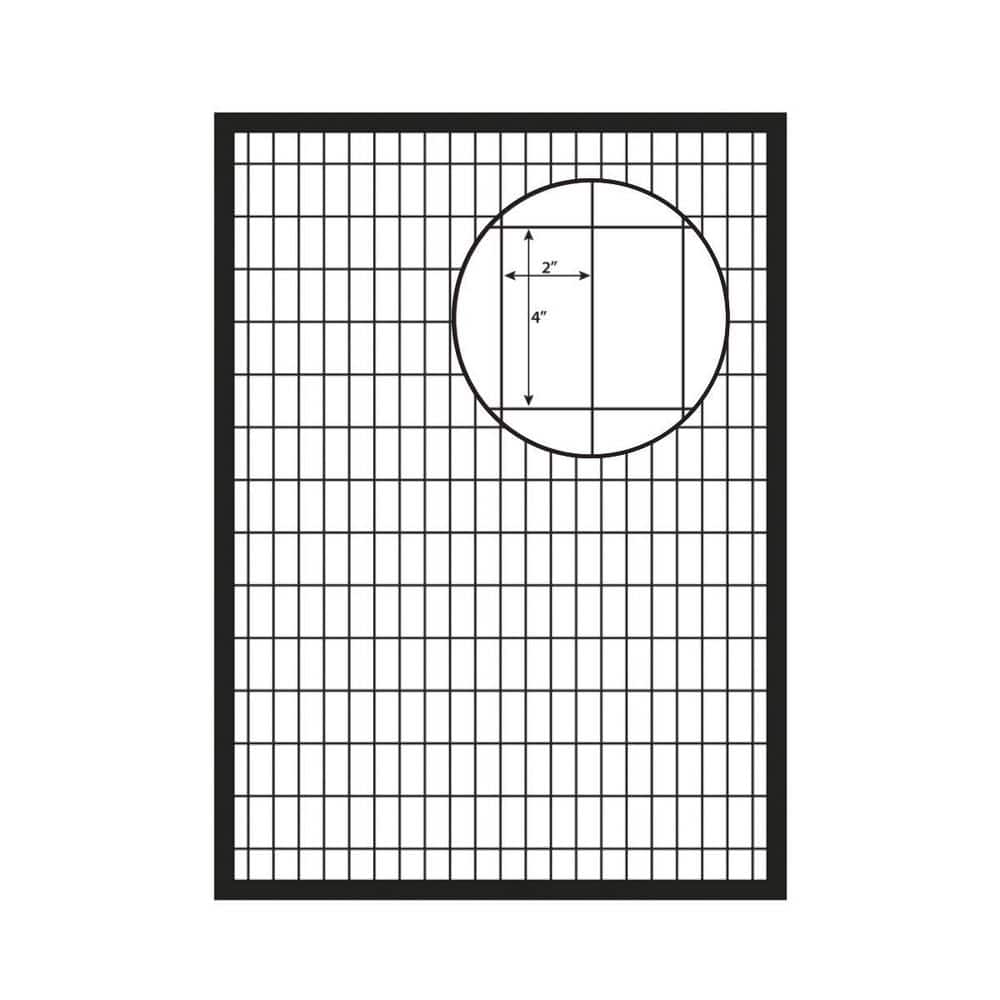 FORGERIGHT Deco Grid 5ft H x 4ft W Black Steel Gate