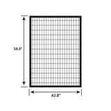 FORGERIGHT Deco Grid 5ft H x 4ft W Black Steel Gate