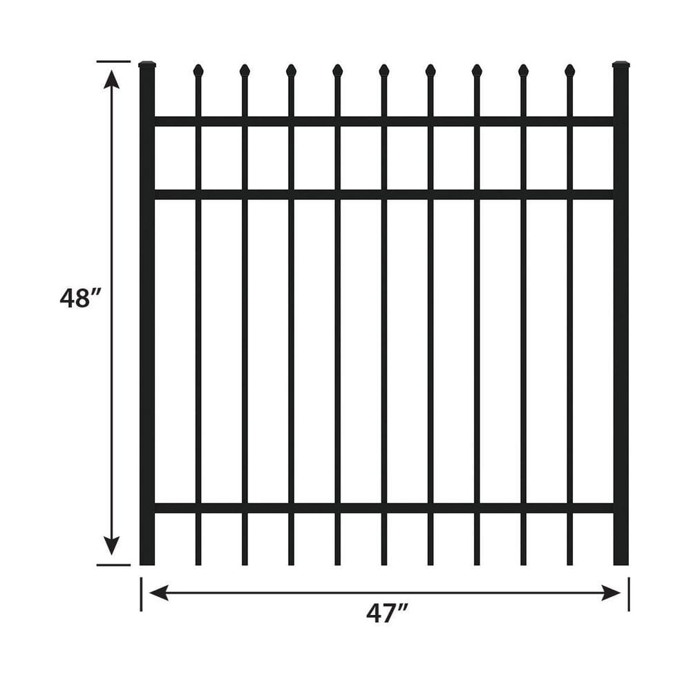 FORGERIGHT Osprey 4 ft. W x 4 ft. H Black Aluminum Fence Gate