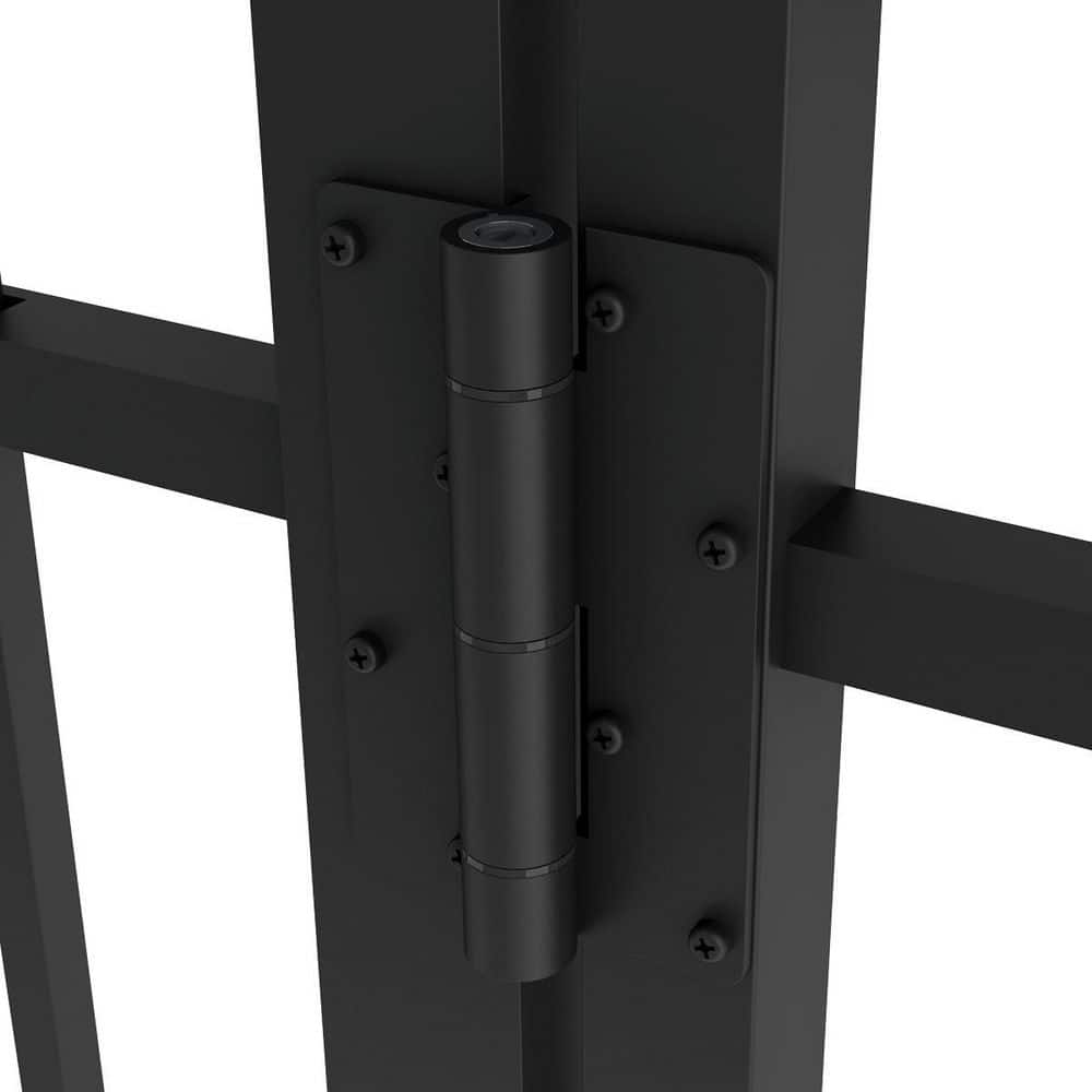 FORGERIGHT Osprey 4 ft. W x 4 ft. H Black Aluminum Fence Gate