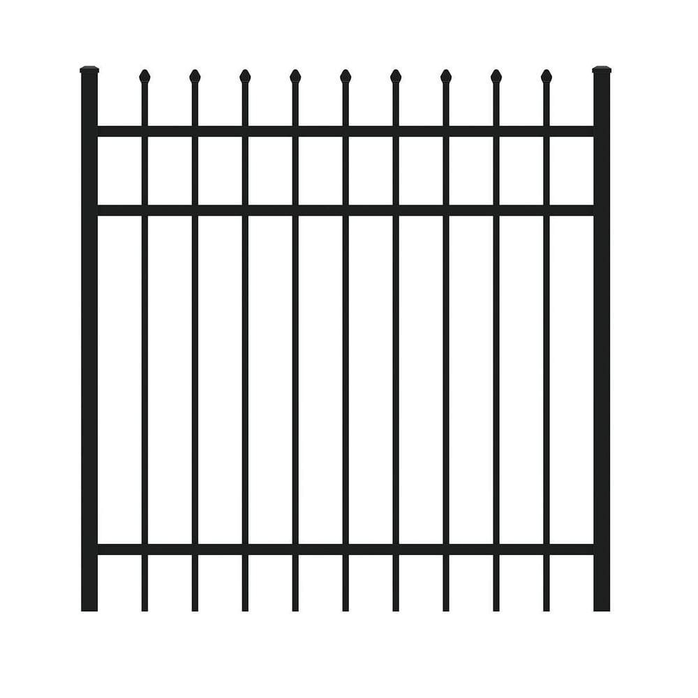 FORGERIGHT Osprey 4 ft. W x 4 ft. H Black Aluminum Fence Gate