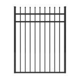 FORGERIGHT Osprey 4 ft. W x 5 ft. H Black Aluminum Fence Gate