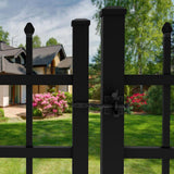 FORGERIGHT Osprey 5 ft. W x 6 ft. H Black Aluminum Fence Gate