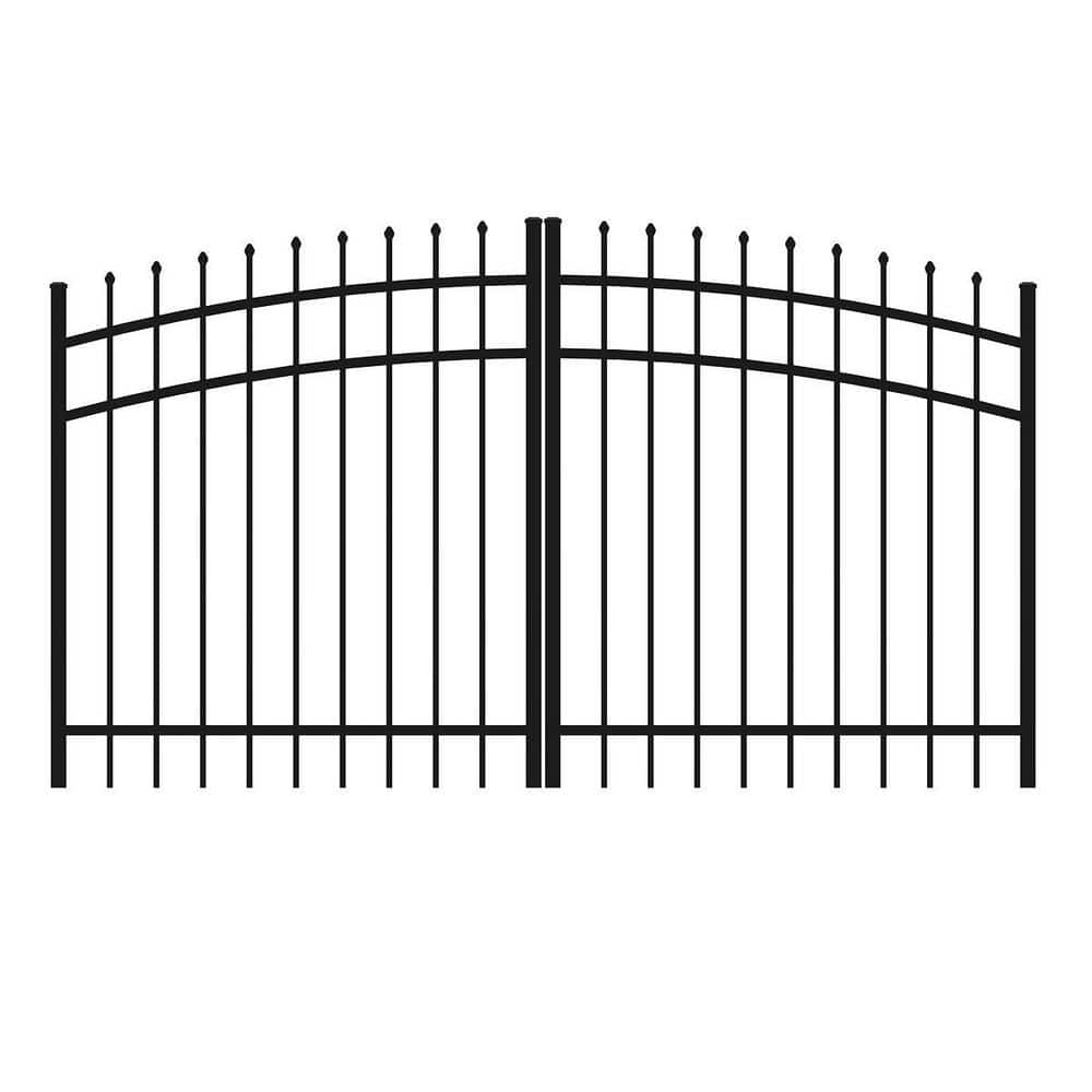 FORGERIGHT Osprey 8 ft. W x 4 ft. H Rainbow Black Aluminum Fence Gate