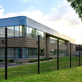 FORGERIGHT 6 ft. H x 6 ft. W Deco Grid Black Steel Fence Panel (5-Pack)