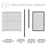 FORGERIGHT 6 ft. H x 6 ft. W Deco Grid Black Steel Fence Panel (5-Pack)