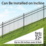FORGERIGHT 5 ft. H x 6 ft. W Osprey Black Aluminum Fence Panel