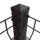FORGERIGHT 98 in. H Deco Grid Black Steel Post with Cap, and Clips